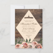 Phoenix Arizona Temple Sealing Card | Rustikales H Einladung (Vorderseite)