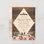 Phoenix Arizona Temple Sealing Card | Rustikales H Einladung (Vorne/Hinten)