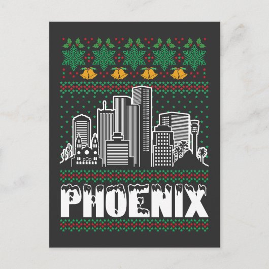 Phoenix Arizona Ugly Christmas Postkarte (Vorderseite)