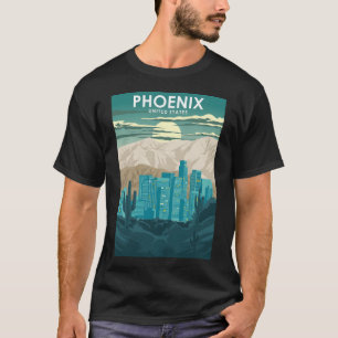 Phoenix Arizona United Staaten Vintag Minimal Retr T-Shirt