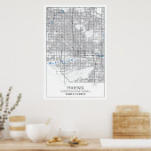 Phoenix Arizona USA Travel City Map Poster (Küche)