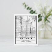 Phoenix Arizona USA Travel City Map Postkarte (Stehend Vorderseite)