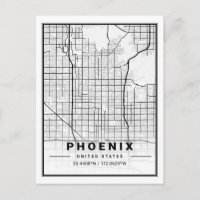Phoenix Arizona USA Travel City Map