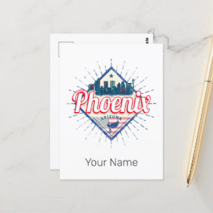 Phoenix Arizona Vereinigte Staaten Skyline Vintage Postkarte