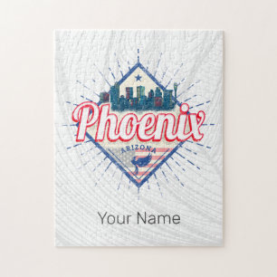 Phoenix Arizona Vereinigte Staaten Skyline Vintage Puzzle