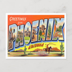 Phoenix, Arizona Vintage Große Buchstaben Postkart Postkarte