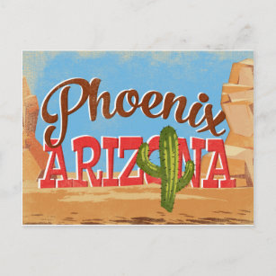 Phoenix Arizona Vintage Reise Postkarte