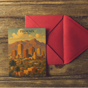 Phoenix Arizona Vintage Reise – Wüstenhimmel Postkarte
