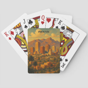 Phoenix Arizona Vintage Reise – Wüstenhimmel Spielkarten