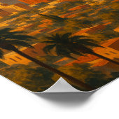 Phoenix Arizona Vintage Travel – Desert Skyline Poster (Ecke)