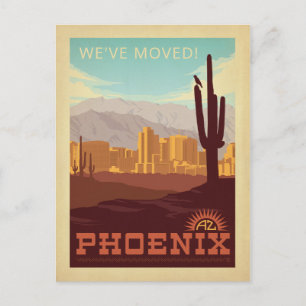 Phoenix, Arizona Wir sind umgezogen Einladungspostkarte