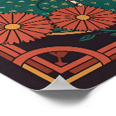 Phoenix Arizona Wüste Art - Retro Boho Cactus Poster (Ecke)