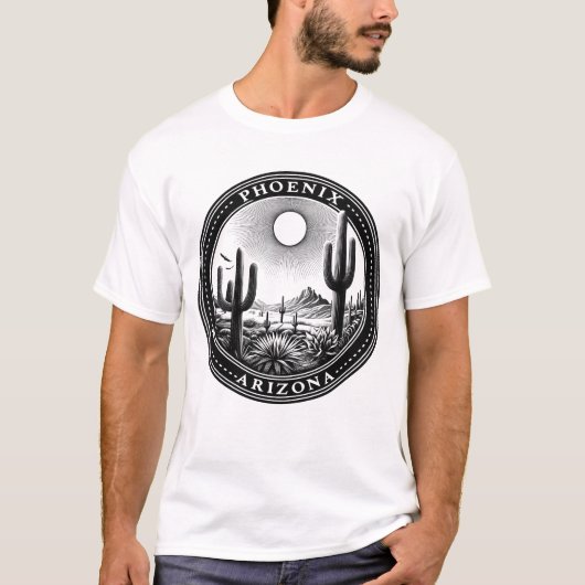 Phoenix Arizona Wüste Cactus Pflanze Adventure T-Shirt (Vorderseite)