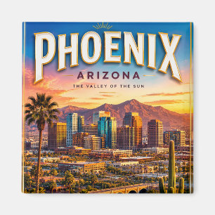 Phoenix Arizona Wüsten-Reise-Souvenir Magnet