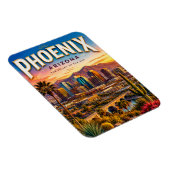 Phoenix Arizona Wüsten-Skyline Panorama Magnet (Rechte Seite)