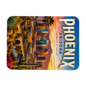Phoenix Arizona Wüsten-Skyline Panorama Magnet (Horizontal)