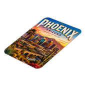 Phoenix Arizona Wüsten-Skyline Panorama Magnet (Linke Seite)