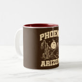 Phoenix, Arizona Zweifarbige Tasse (Vorderseite Links)