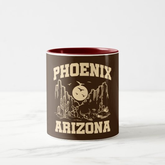 Phoenix, Arizona Zweifarbige Tasse (Mittel)