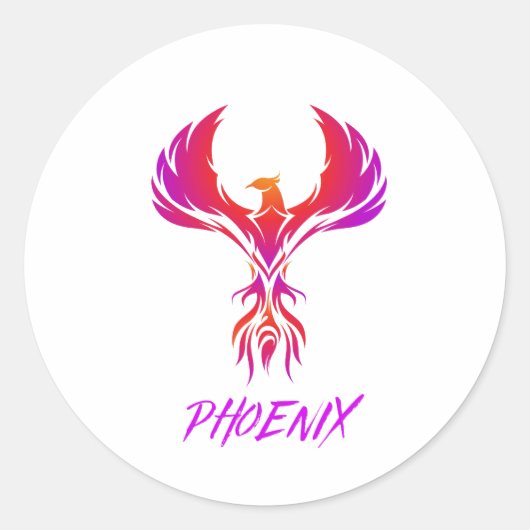 Phoenix-Aufkleber Runder Aufkleber (Vorderseite)