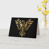 Phoenix aufsteigende Grußkarte Karte (Gelbe Blume)