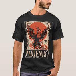 Phoenix Aufstieg japanischen roten Sonnenneuheit T-Shirt