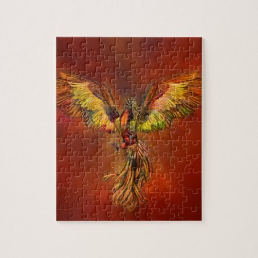 Phoenix Aufstieg - roter Himmel Puzzle (Vertikal)