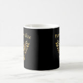 Phoenix aufstrebendes Black & Gold Elegant Kaffeetasse (Mittel)