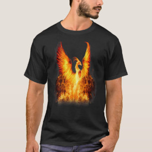 Phoenix aus Asche Auferstehung auf der Rückseite T-Shirt