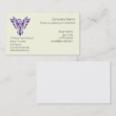 Phoenix aus Asche, Lila und positiv Visitenkarte (Vorne/Hinten)