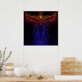 Phoenix aus Asche, Neonkunst Poster (Küche)