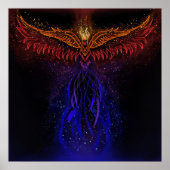 Phoenix aus Asche, Neonkunst Poster (Vorne)