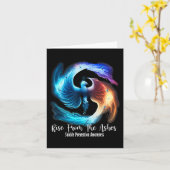 Phoenix aus Asche Suizidprävention Awa Karte (Gelbe Blume)
