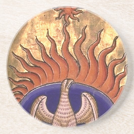 Phoenix aus den Aschen Getränkeuntersetzer (Vorne)