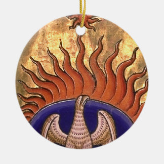 Phoenix aus den Aschen Keramikornament
