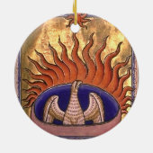 Phoenix aus den Aschen Keramikornament (Hinten)