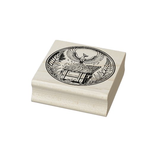 Phoenix aus den Müllverbrennungsanlagen Gummistempel (Stempel)