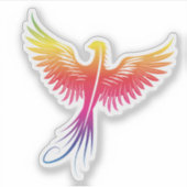 Phoenix aus der Flamme Aufkleber (Vorderseite)