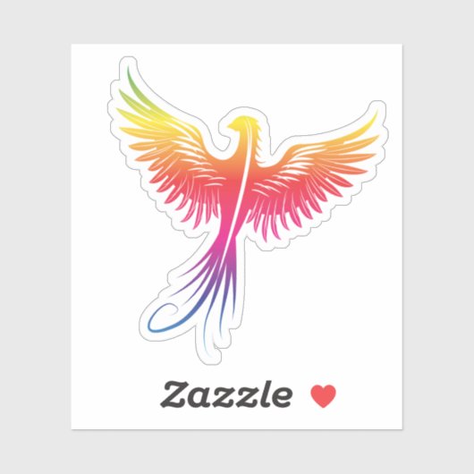 Phoenix aus der Flamme Aufkleber (Blatt)