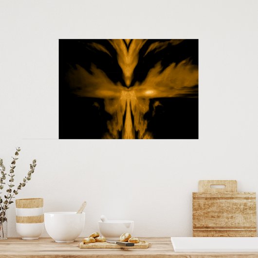 Phoenix Awakening Gold Poster (Küche)