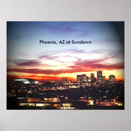 Phoenix, AZ an Sundown Poster (Vorne)