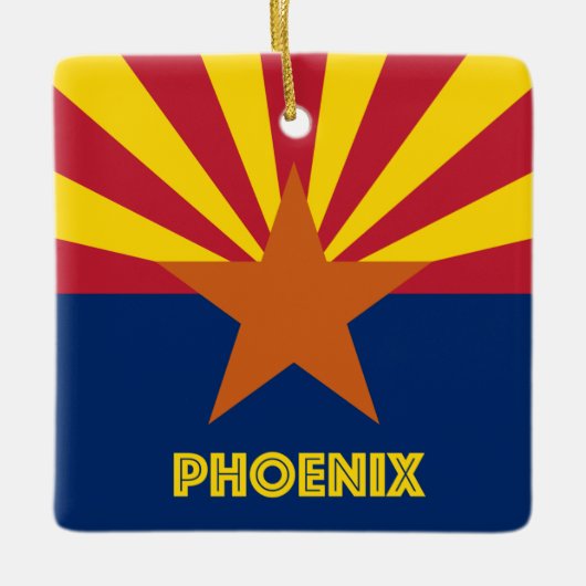Phoenix AZ Flag Keramikornament (Vorderseite)