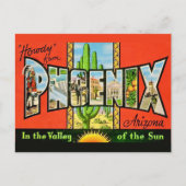 Phoenix AZ Retro Postkarte (Vorderseite)