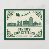 Phoenix, AZ Skyline Weihnachtsfeiertag Postkarte (Vorderseite)