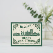 Phoenix, AZ Skyline Weihnachtsfeiertag Postkarte (Stehend Vorderseite)
