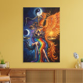 Phoenix Balance Spiritual Canvas Art Leinwanddruck (Insitu (Wohnzimmer))