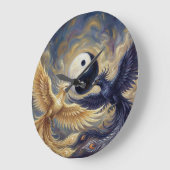Phoenix Balance Spiritual Wall Tapestry Große Wanduhr (Winkel)