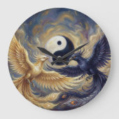 Phoenix Balance Spiritual Wall Tapestry Große Wanduhr (Vorderseite)