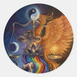 Phoenix Balance Yin Yang Sticker