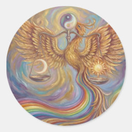 Phoenix Balance Yin Yang Sticker